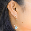 Bubble Star Drop Earring