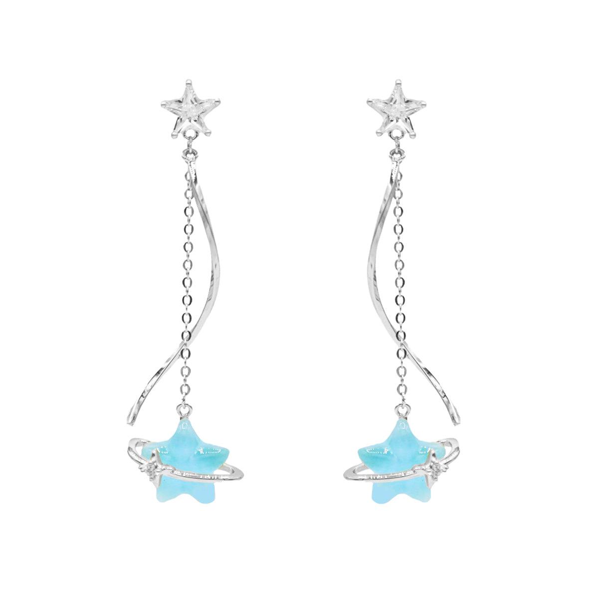 Bubble Star Drop Earring