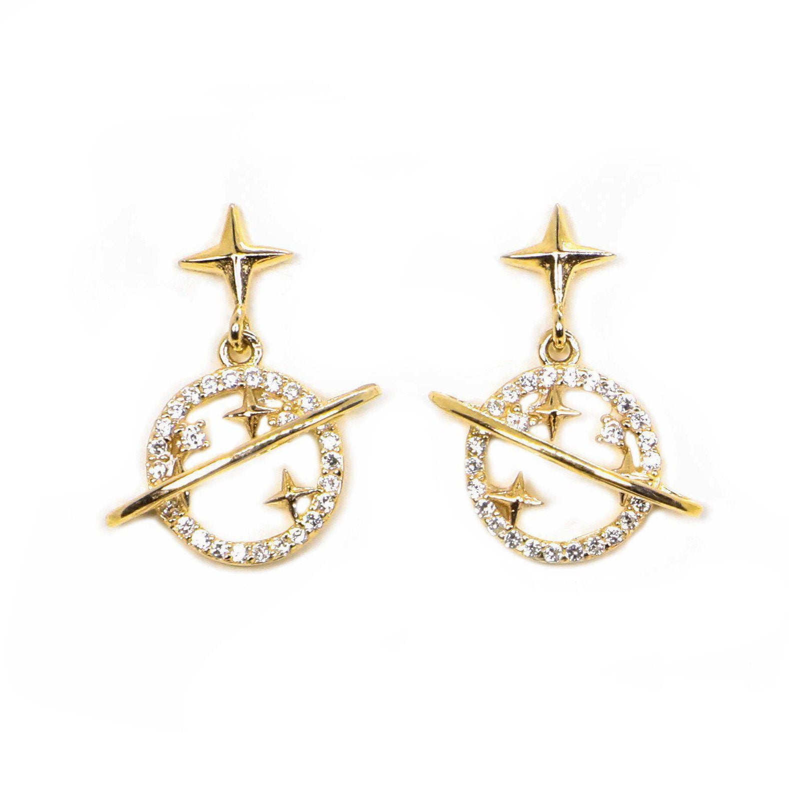 Gold Planet Stud Earrings - Lovisa