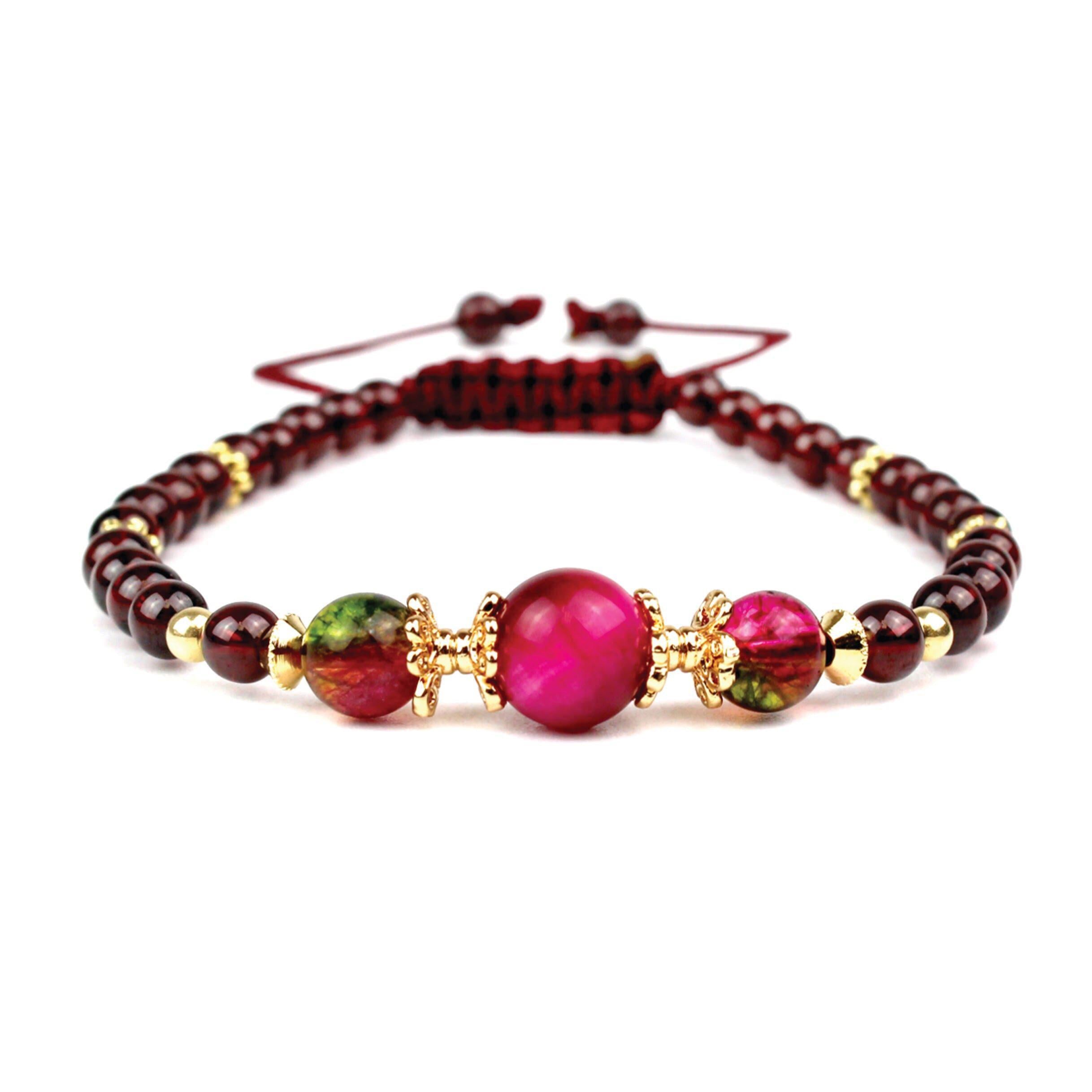 Fabulous Pink | Energy Stone Bracelet | Pink Tigers Eye and Garnet