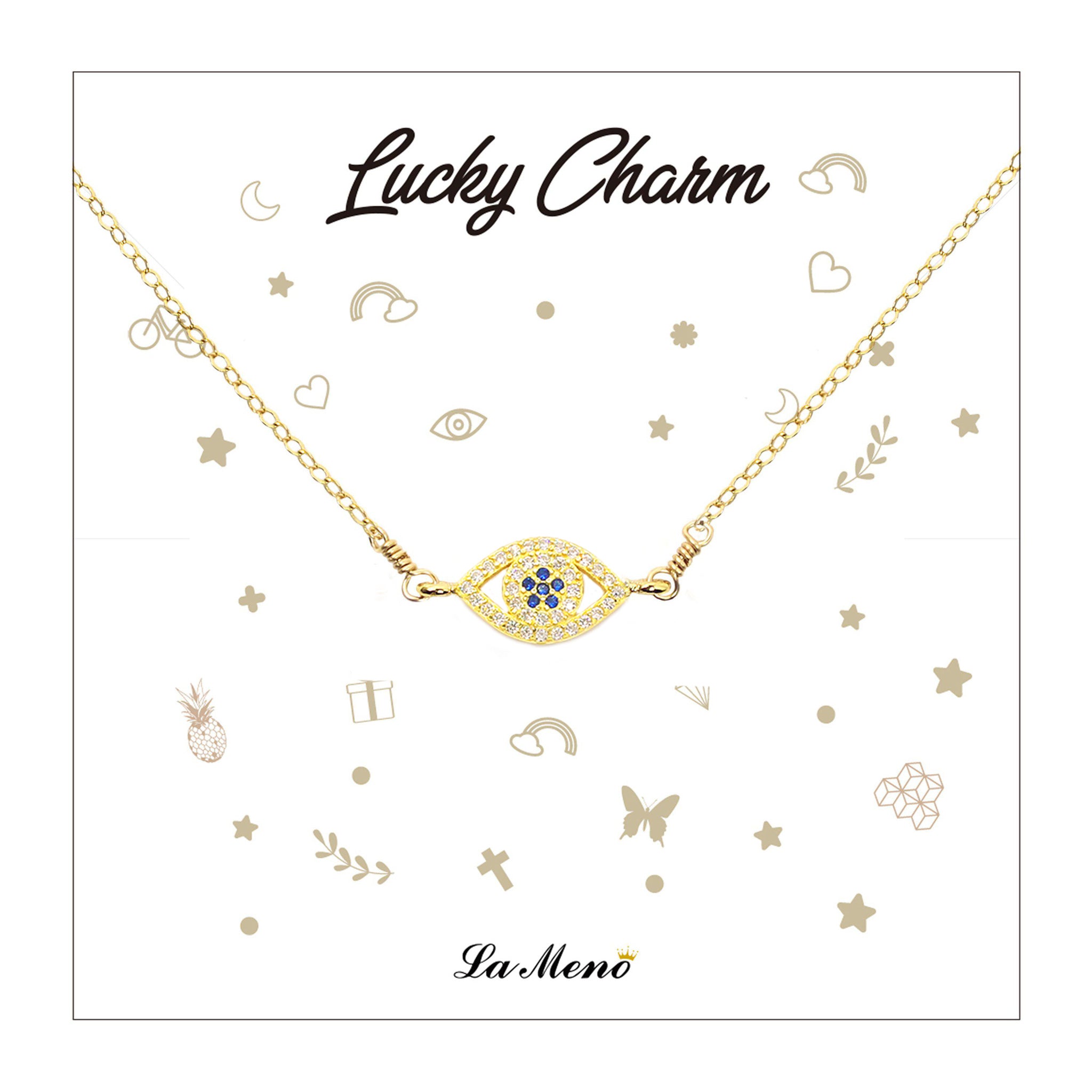 Lucky Charm Evil Eye Necklace La Meno